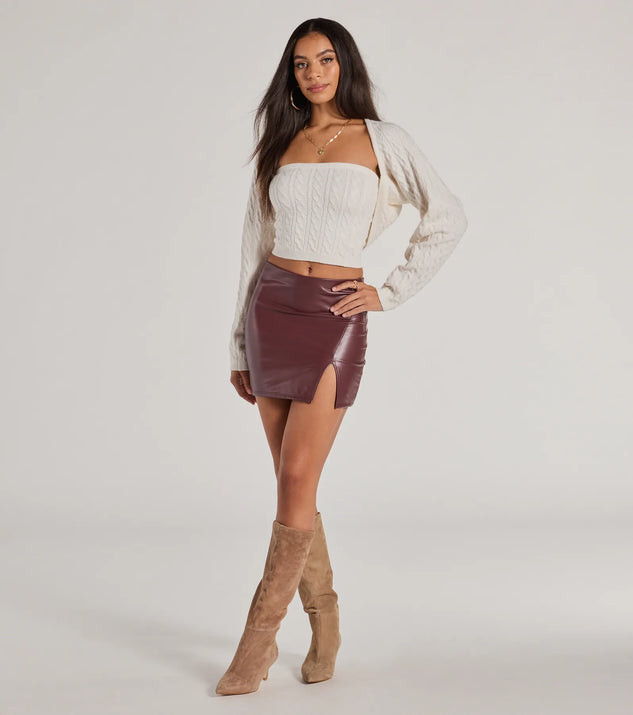Bold Allure Faux Leather Mini Skirt | Windsor Stores