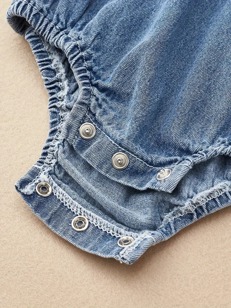 Infant's Retro Style Denim Bodysuit Trendy Long Sleeve - Temu | Temu Affiliate Program