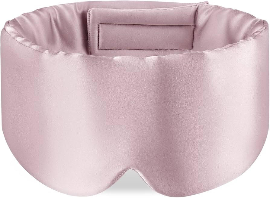 100% Mulberry Silk Sleep Mask Eye Mask for Man and Woman with Adjustable Headband, Full Size Larg... | Amazon (US)
