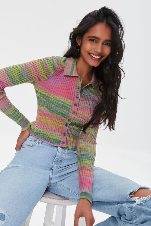 Space Dye Cardigan Sweater | Forever 21 (US)