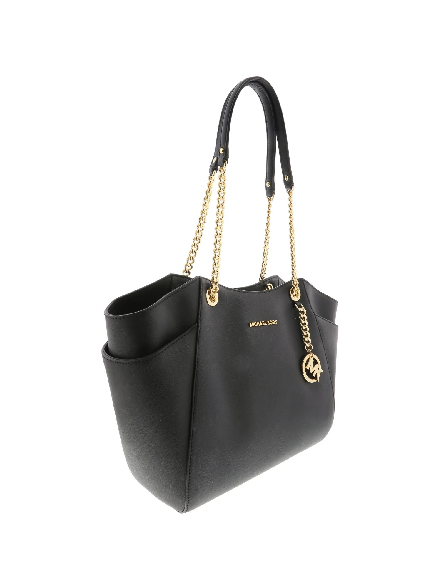 Michael Kors Jet Set Travel Large Chain Shoulder Tote - Black | Walmart (US)