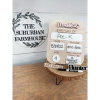 First Day Of School Sign - Personalized Back To School Board Last Sign-First & Sign- Suburban Farmhouse | Etsy (US)