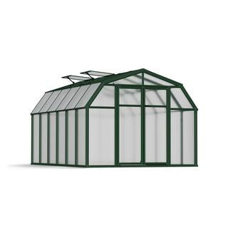 Hobby Gardener 8 ft. x 12 ft. Green/Diffused Polycarbonate DIY Greenhouse Kit | The Home Depot
