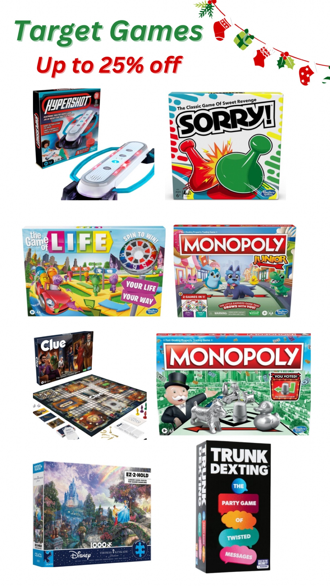 Tons of Target games on sale for the entire family! My kids love monopoly junior and are asking for monopoly this year. 

Christmas, Christmas gifts, games, shopping, kids Christmas, adult Christmas, sale, gifts for the family 

#LTKGiftGuide #LTKFamily #LTKSaleAlert