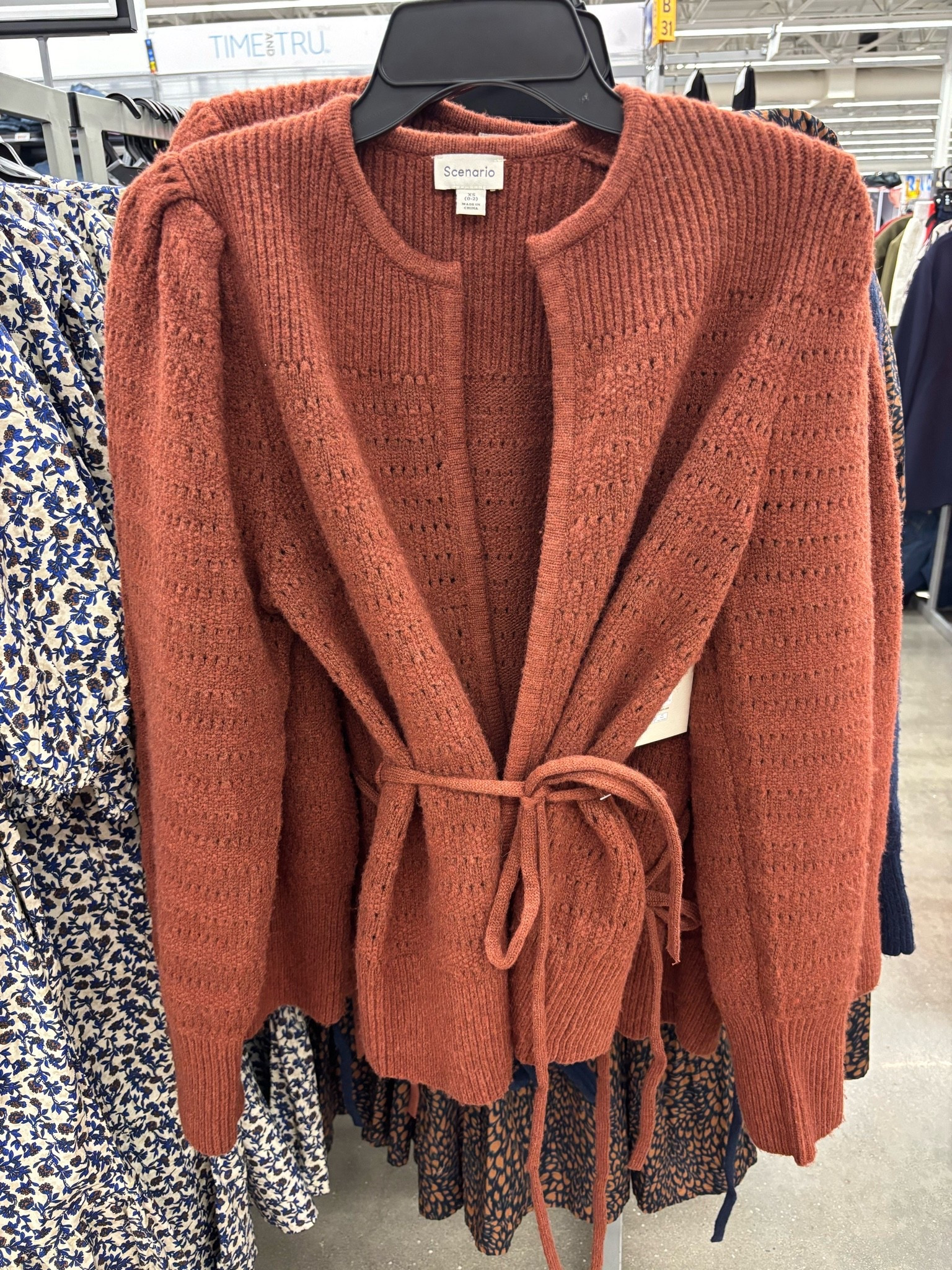 Tie waist cardigan on sale