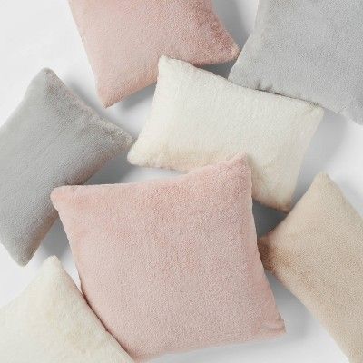 Faux Rabbit Fur Throw Pillow - Threshold™ | Target