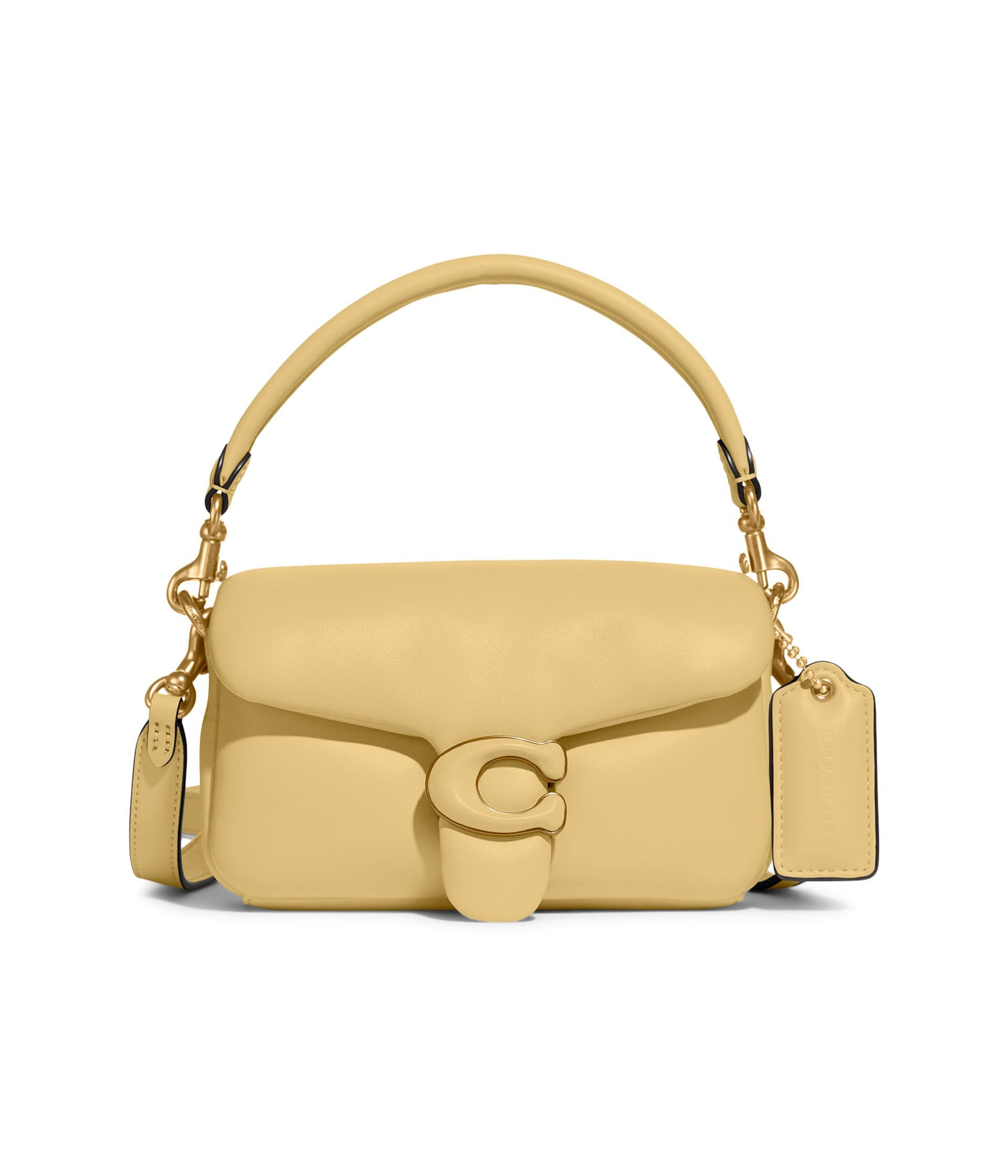 COACH Leather Covered C Closure Pillow Tabby Shoulder Bag 18 Vanilla One Size | Walmart (US)