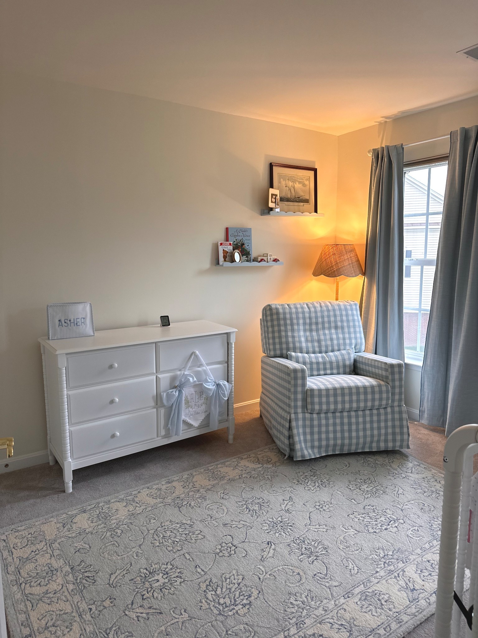 A little sneak peak of baby boy’s classic light blue nursery so far!

#LTKFamily #LTKBaby #LTKHome