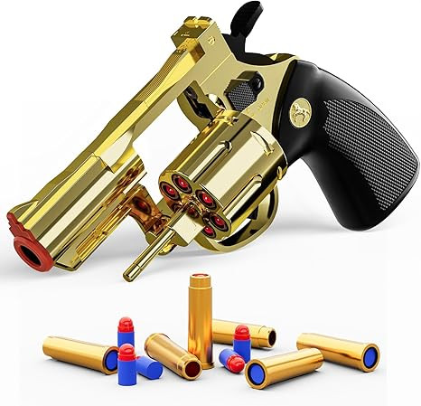 Toy Gun Soft Bullet Toy Revolver, Can fire Sponge Bullets,with 40 Bullets,for Age of 6 7 8 9 10+ ... | Amazon (US)