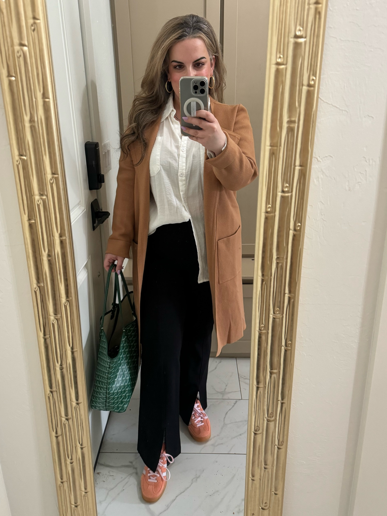 Inspired by TIBAL’s founders uniform. Trying to find fun ways to style these colorful Gazelle 🧡

Adidas samba outfit trench coat cardigan easy Spring outfitt

#LTKover40 #LTKmidsize #LTKstyletip