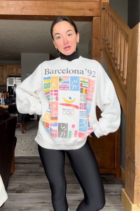 Ski layers🫶🏼⛷️ Barcelona sweatshirt is sold out but linked closest thing!