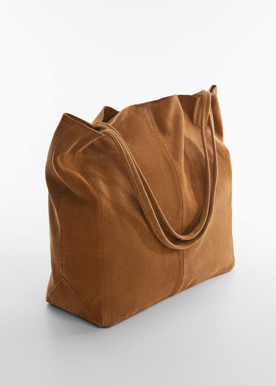 Leather shopper bag -  Women | Mango USA | MANGO (US)