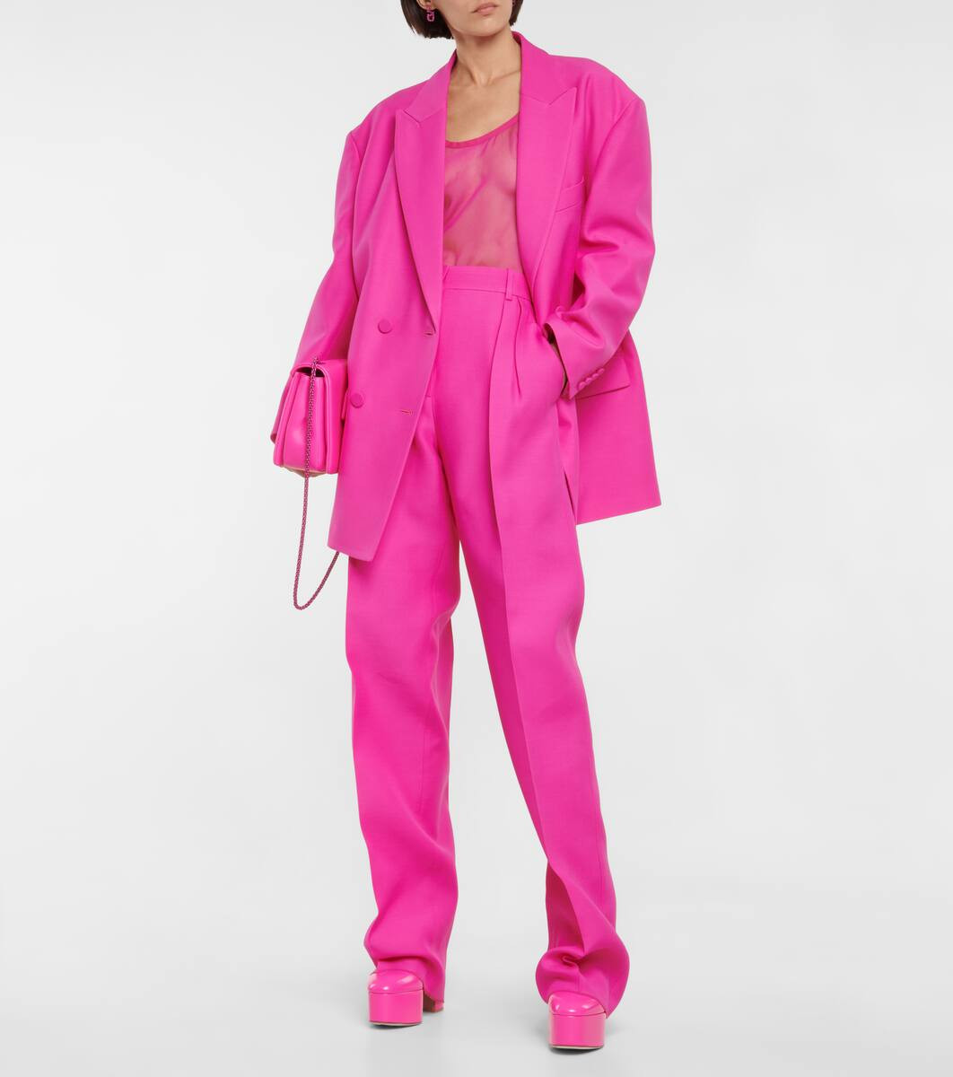 Straight wool and silk crêpe pants | Mytheresa (US/CA)