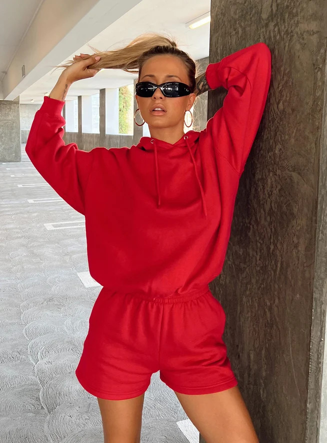 Voce Hoodie Red | Princess Polly US