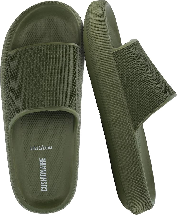 CUSHIONAIRE Feather EVA Mens Sandals – Slip On Recovery Slides, Lightweight Water Shoes for Men | Amazon (US)