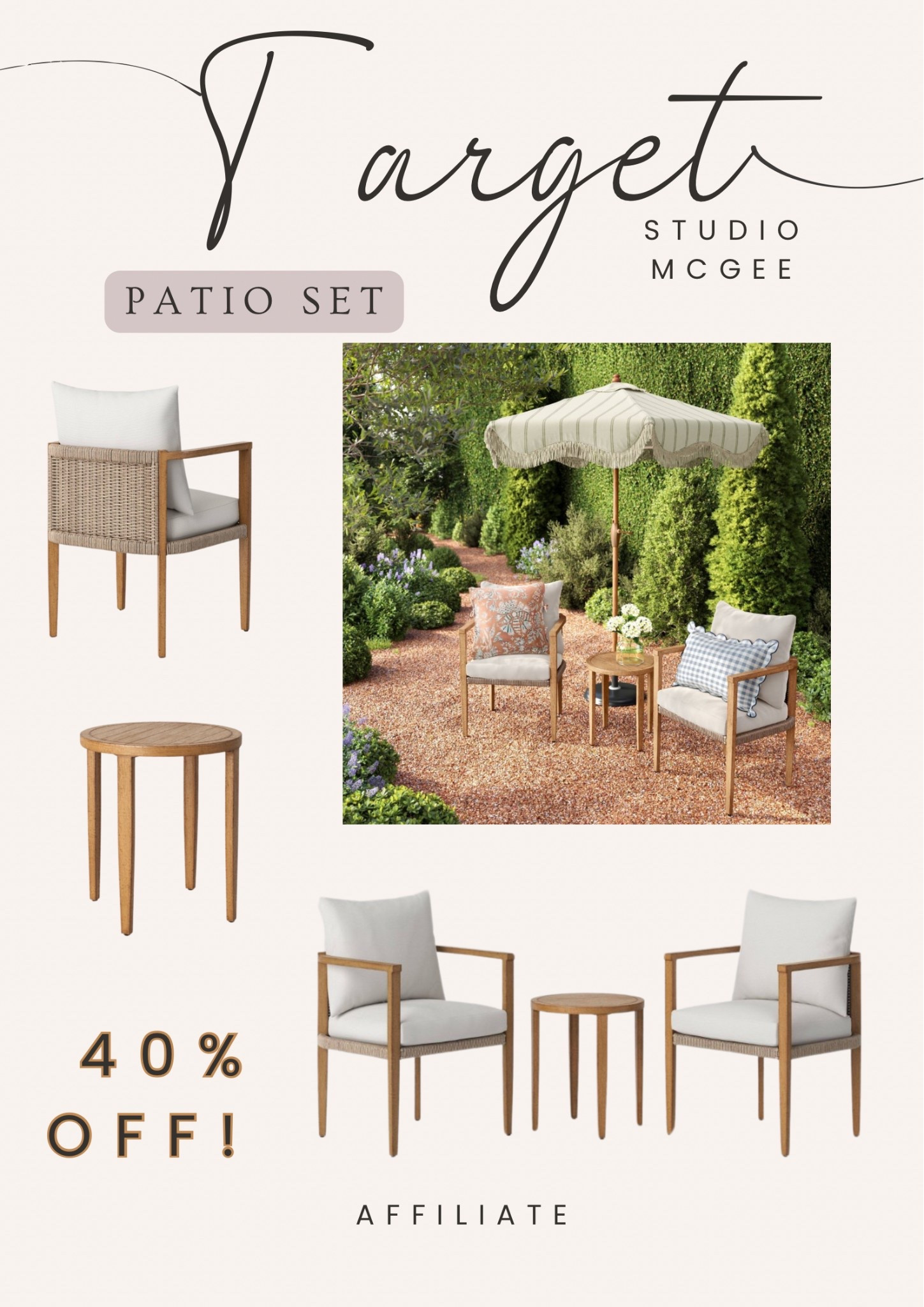 40% off of this dreamy Studio McGee patio set! Makes it only $210! 🤯

#LTKSaleAlert #LTKSeasonal #LTKHome