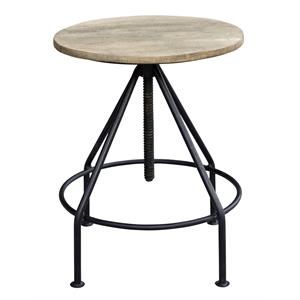 Crestview Collection Bengal Manor Wood and Metal Barstool in Brown | Homesquare