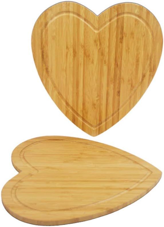 Cabilock Wood Cutting Board Heart Shaped Chopping Board Double Side Use Fruit Food Serving Board ... | Amazon (US)