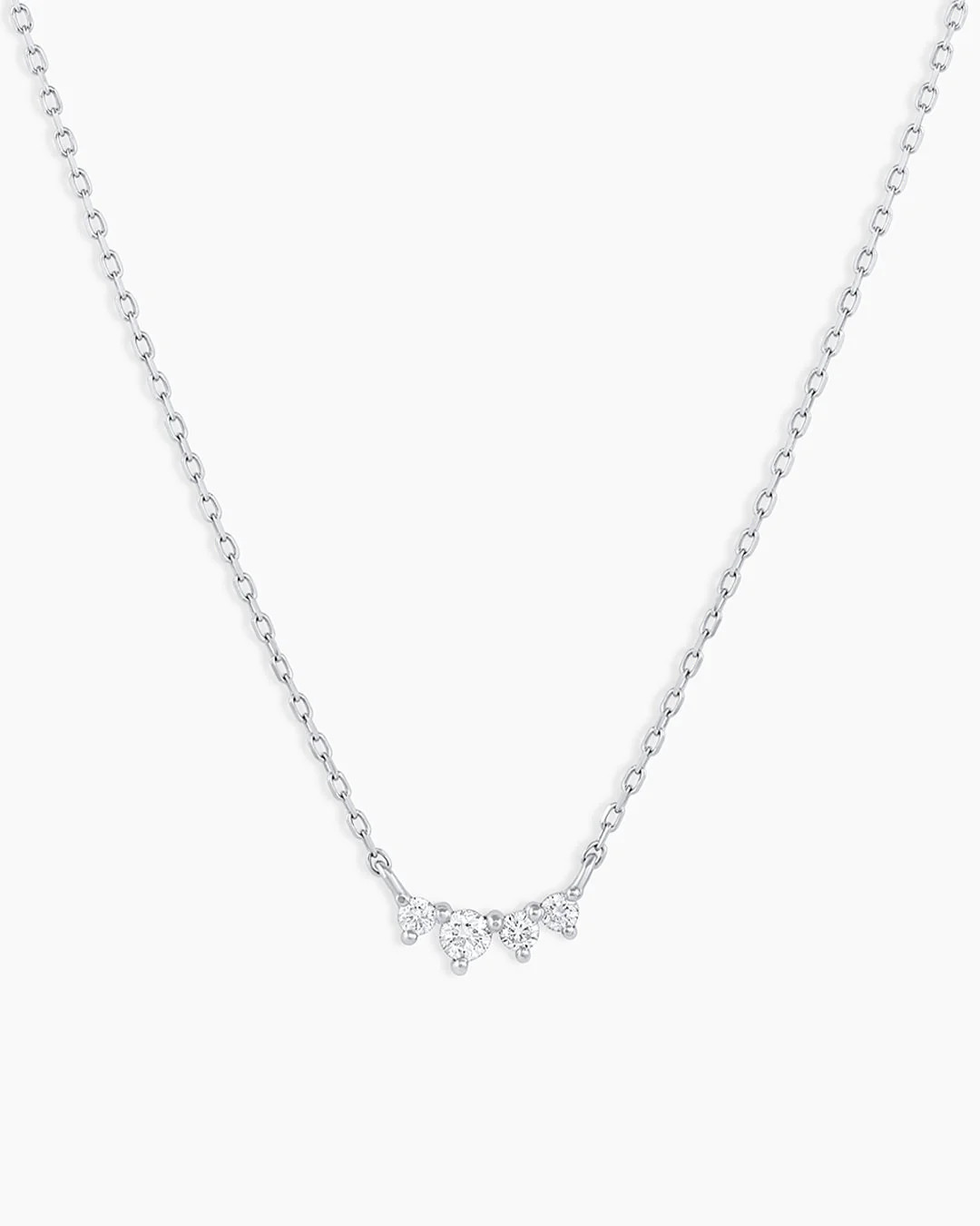 Diamond Cluster Necklace in 14k White Gold, Women's by gorjana | Gorjana