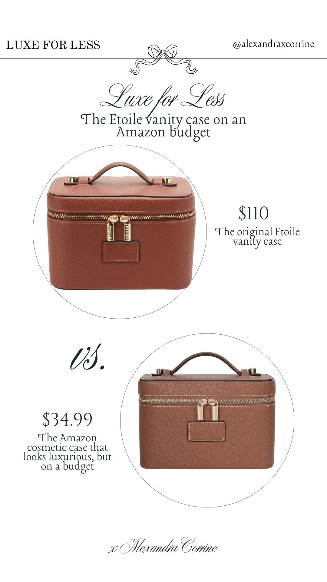 The Etoile vanity case for less 🤎

Amazon finds, luxury for less, Amazon dupe, bougie on a budget, makeup vanity, cosmetic case, cosmetic bag, brown leather, aesthetic 

#LTKFindsUnder50 #LTKSaleAlert