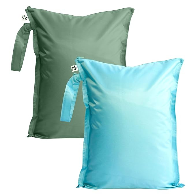 Tiny Twinkle Mess proof Waterproof Wet Dry Bag,2pk Reusable Wet Bags for Swimsuits&Baby Clothes,L... | Amazon (US)