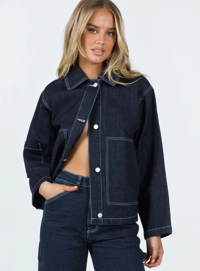 Boorala Dark Wash Denim Jacket | Princess Polly US