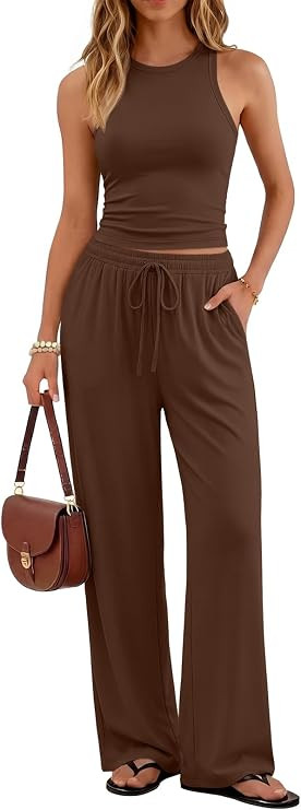 Trendy Queen Women's Summer 2 Piece Lounge Set Matching Outfits 2026 | Butter Soft Tank Top, High... | Amazon (US)