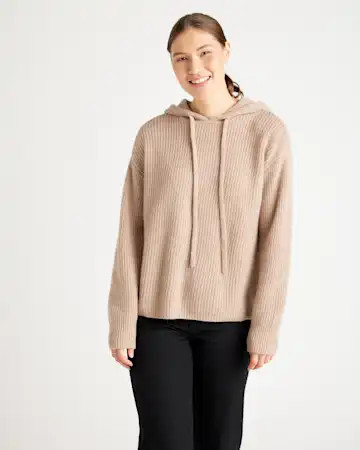 Mongolian Cashmere Fisherman Pullover Hoodie | Quince