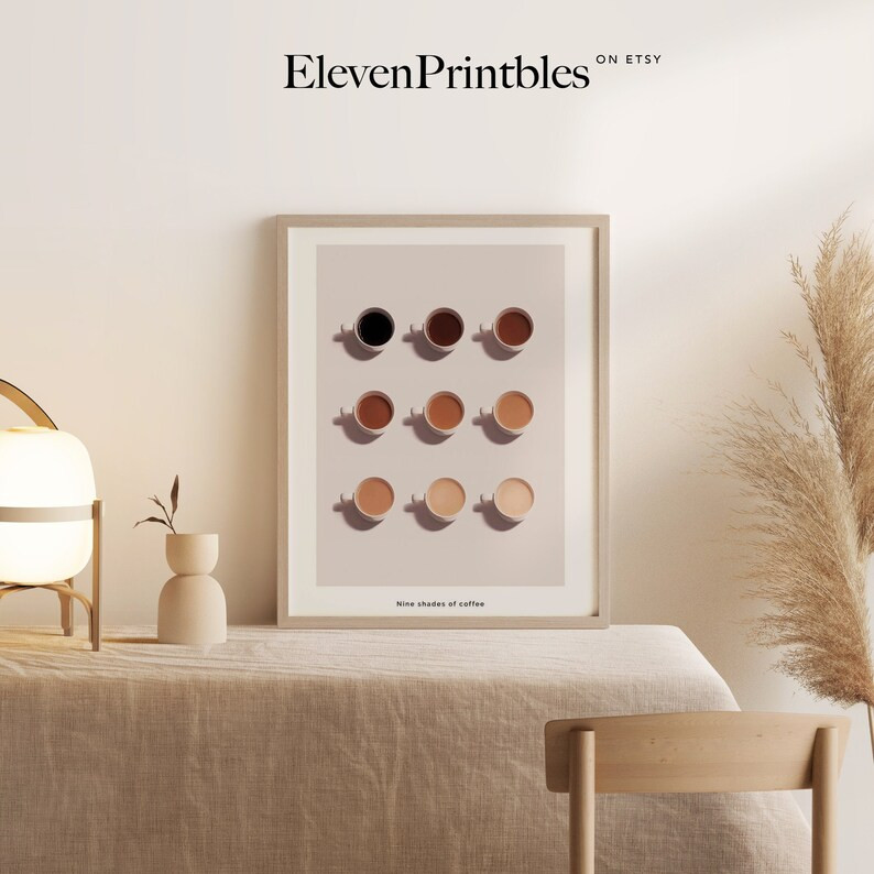 Coffee Print Shades of Coffee Print Shades of Coffee Poster | Etsy | Etsy (US)