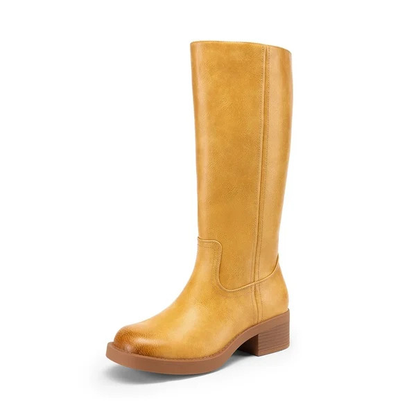 [Brynn] Women\u2019s Square Toe Knee-High Boots | Dream Pairs