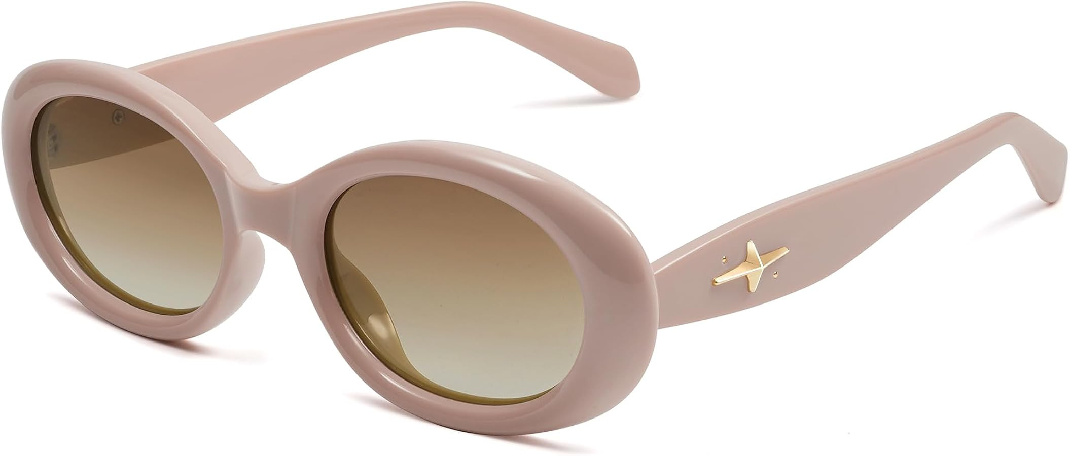 SOJOS Small Retro Oval Polarized Sunglasses for Women Men 90s Vintage UV400 Protection SJ2286 | Amazon (US)