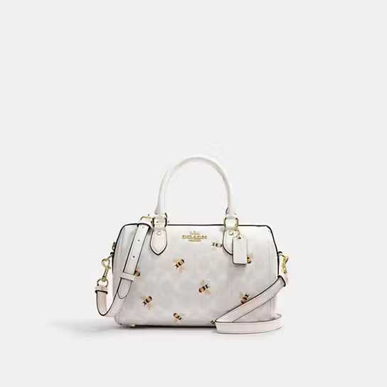 Rowan Satchel In Signature Canvas With Bee Print | Coach Outlet US