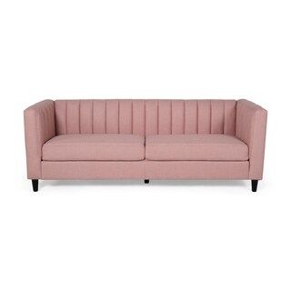 Humbolt Contemporary Channel Stitched Fabric 3 Seater Sofa by Christopher Knight Home - 83.00" W x 2 | Bed Bath & Beyond