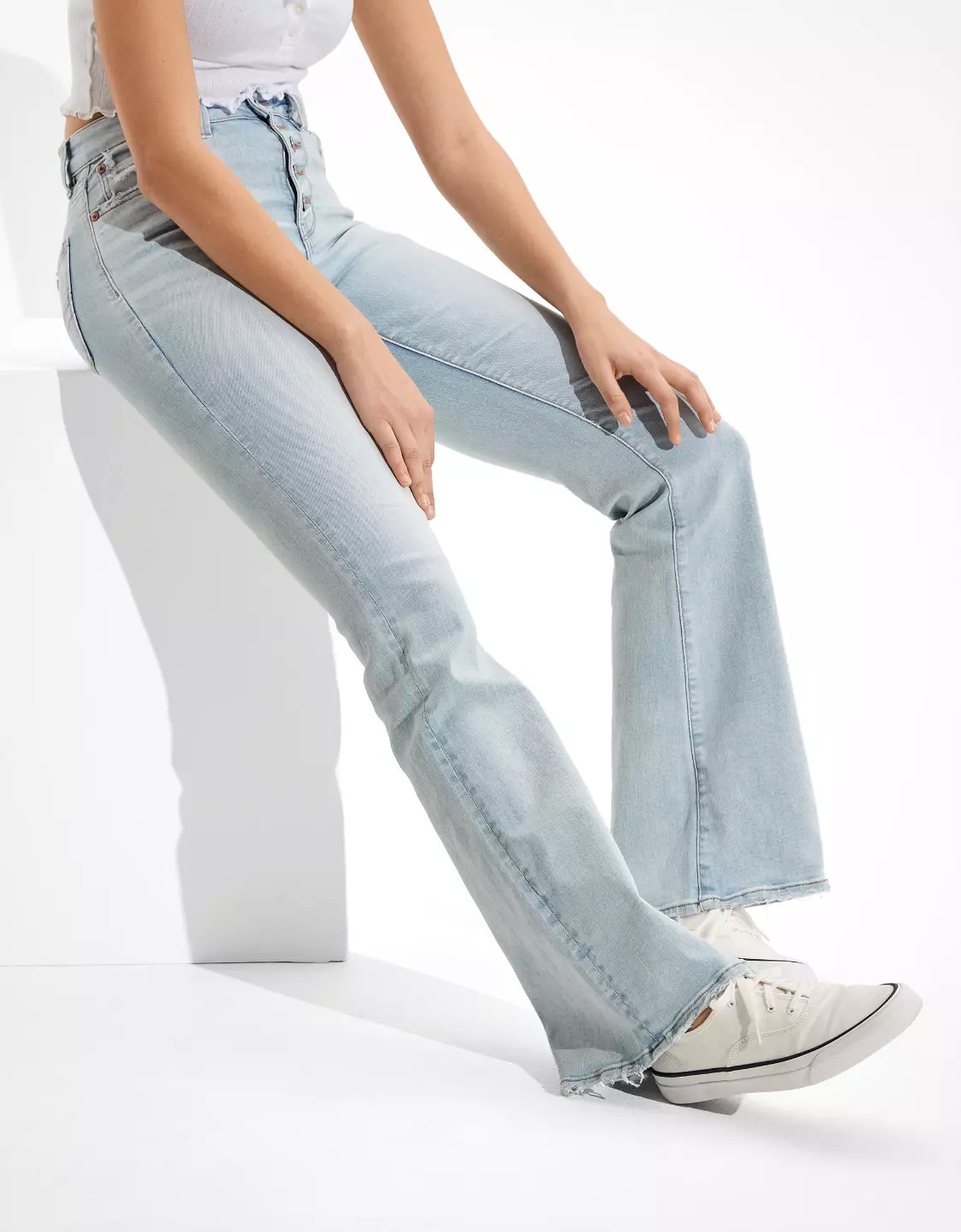 AE Ne(x)t Level Super High-Waisted Flare Jean | American Eagle Outfitters (US & CA)