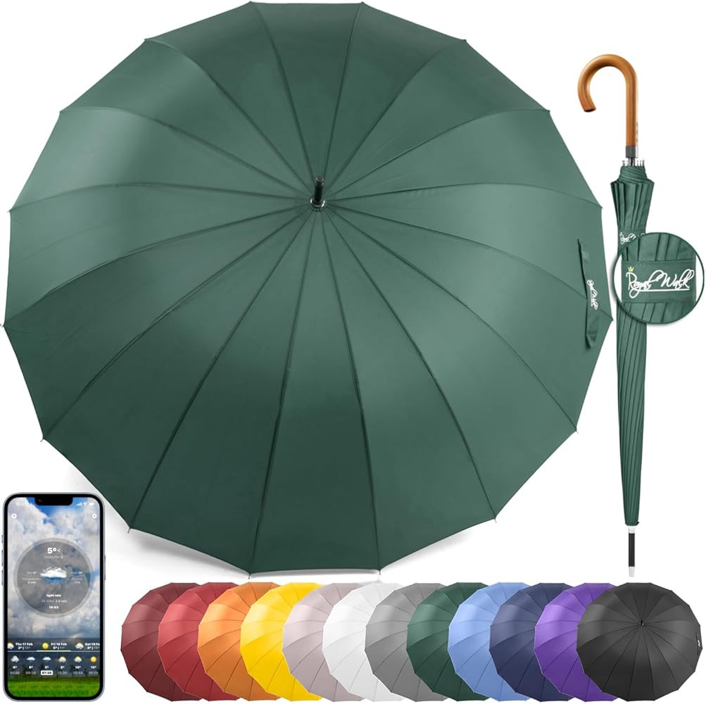 Royal Walk Windproof Large Umbrella for Rain 54 Inch Automatic Open for 2 Persons Wind Resistant ... | Amazon (US)