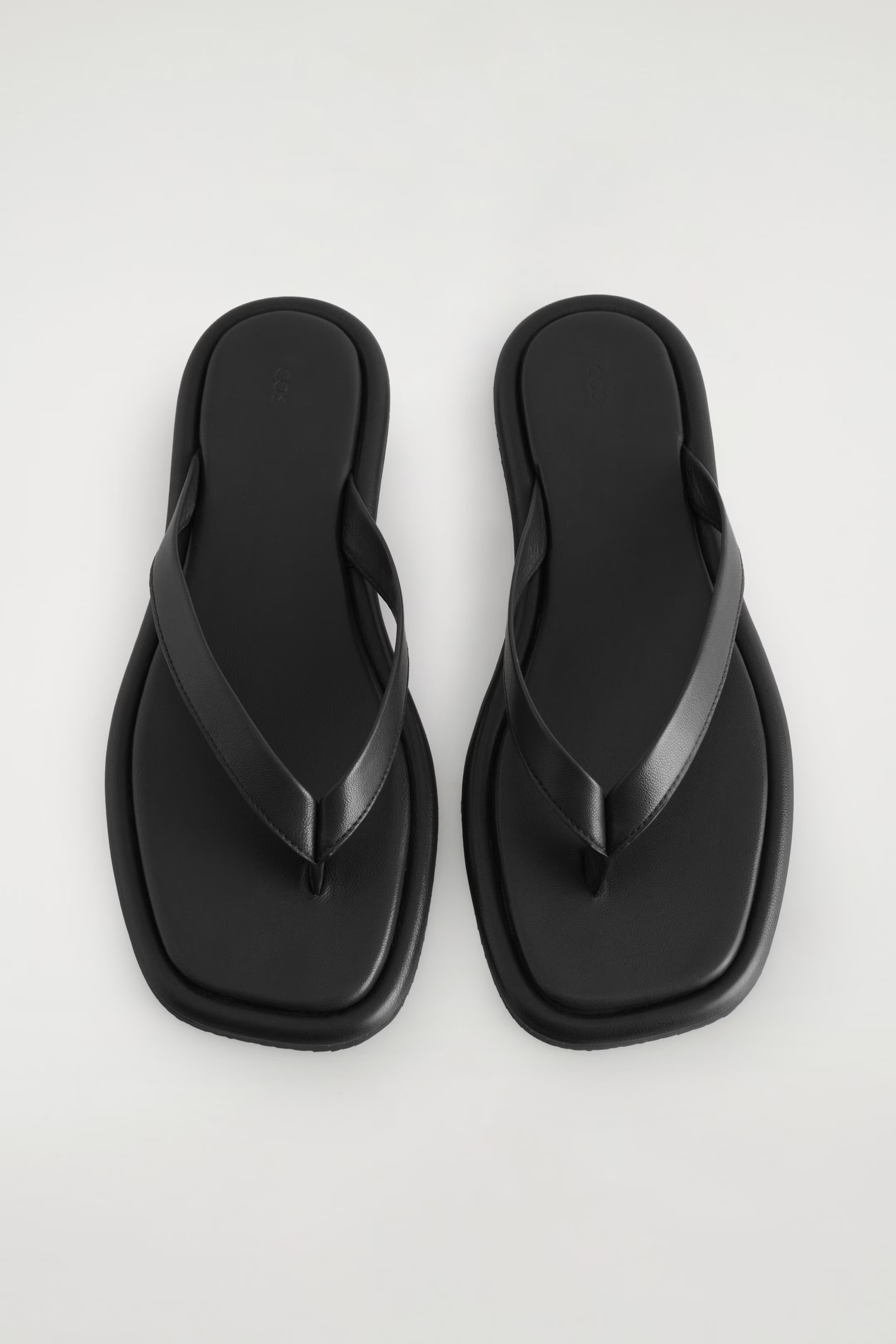 LEATHER FLIP FLOPS - BLACK | COS | COS UK