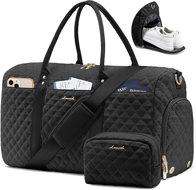 LOVEVOOK Travel Duffle Bag,Weekender Bags for Women Overnight Bag with Shoe Compartment, Carry on... | Amazon (US)