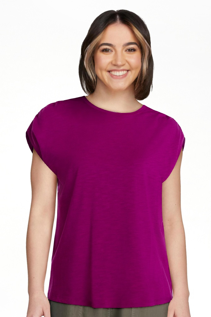 Scenario Women's and Women's Plus Shirred Shoulder Tee, Sizes XS-4X | Walmart (US)