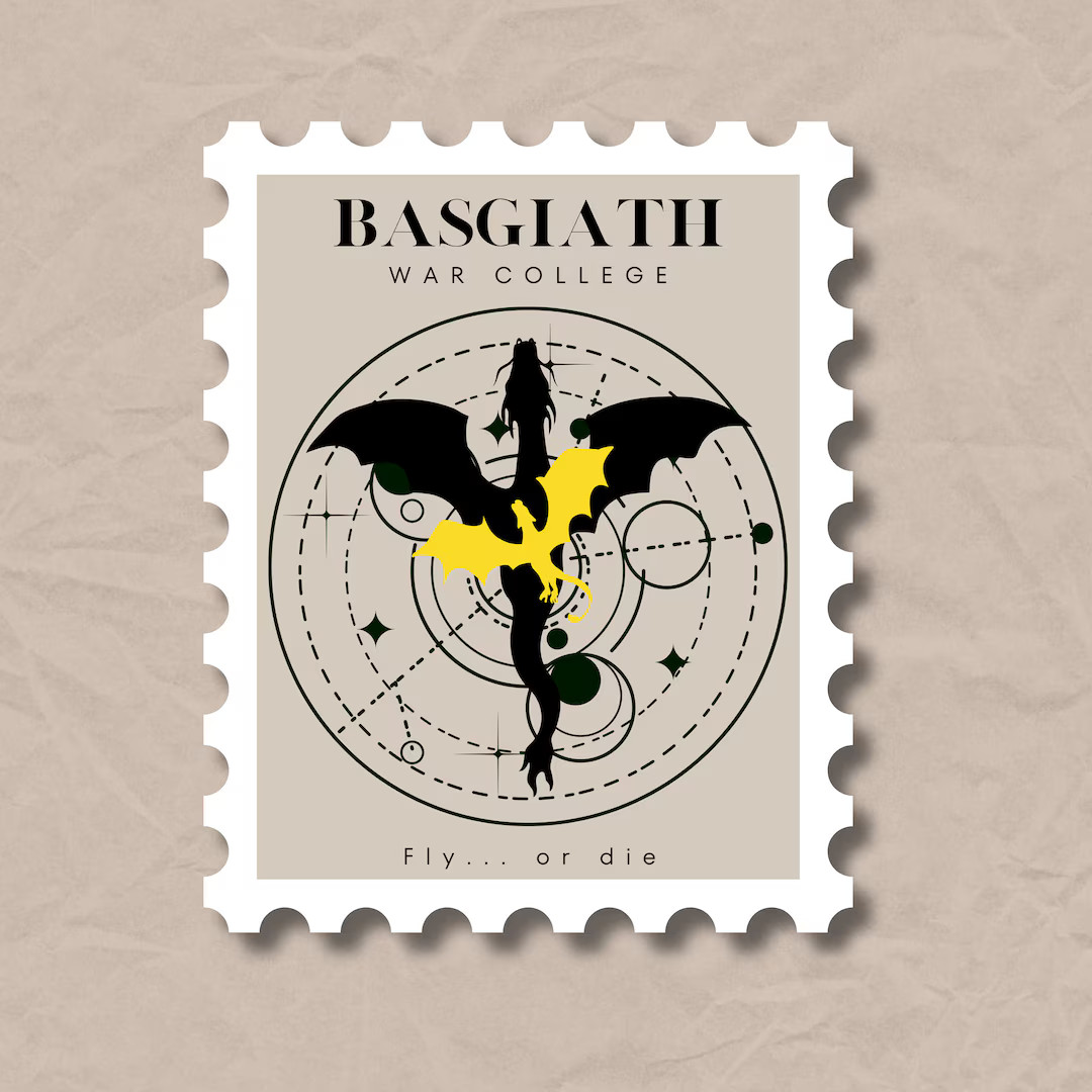 Basgiath Stamp Sticker VINYL STICKER Fourth Wing Rebecca - Etsy | Etsy (US)