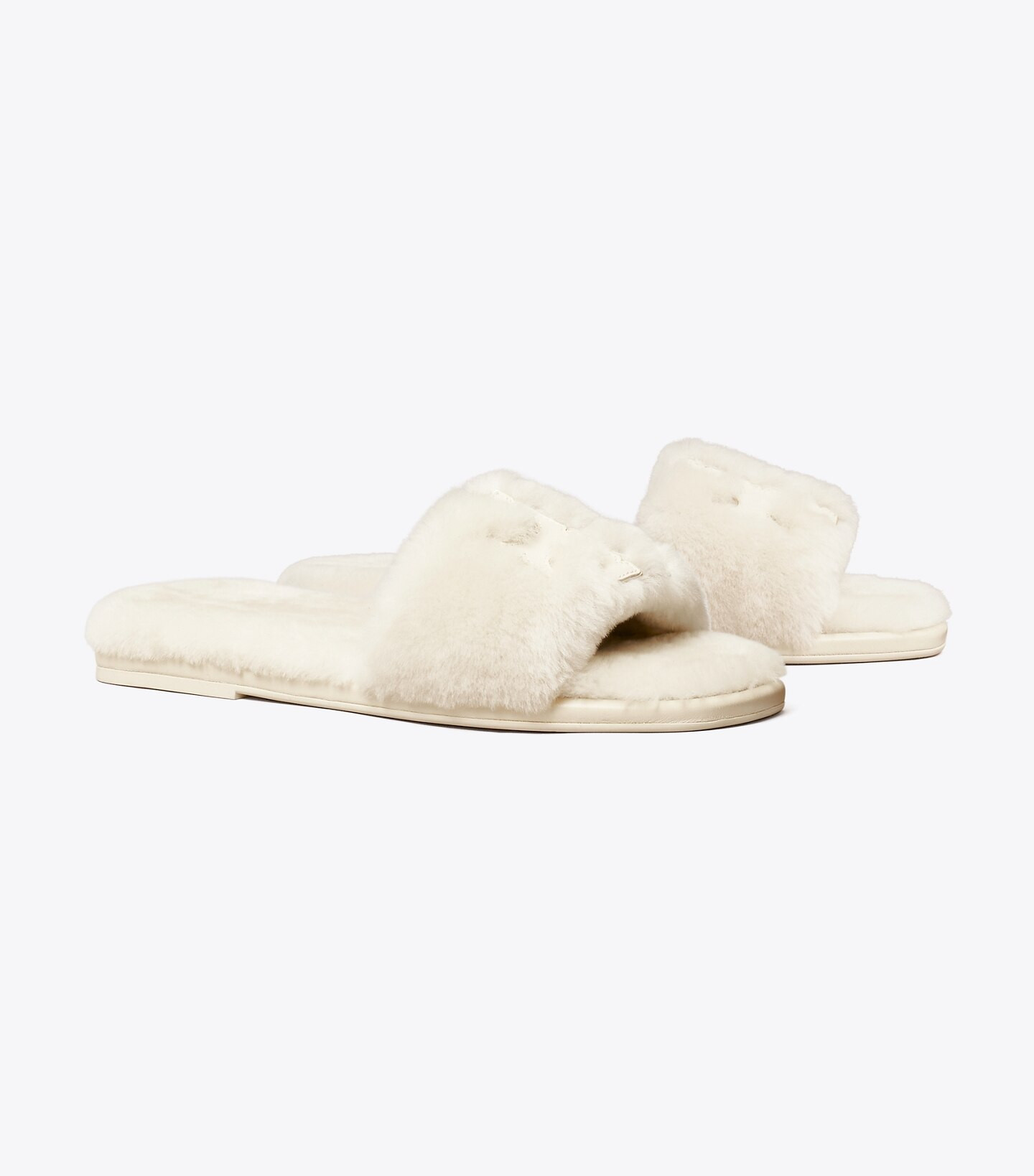 DOUBLE T SHEARLING SLIDE | Tory Burch (US)