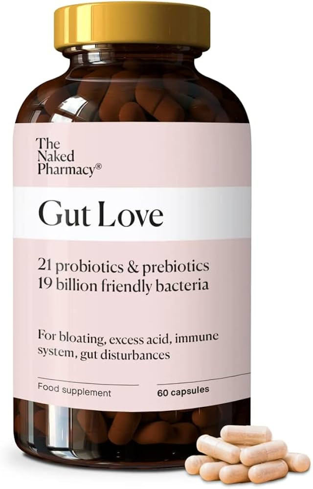 The Naked Pharmacy | Gut Love | Probiotic & Prebiotic Supplements | for Gut Health, Bloating & Im... | Amazon (UK)