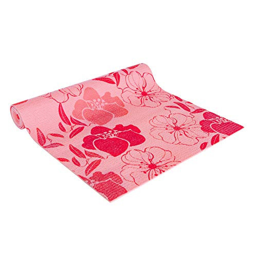 Wai Lana Yoga and Pilates Mat (Springtime, Pink)- 1/4 Inch Extra Thick Non-Slip Stylish, Latex-Free, Lightweight, Optimum Comfort | Amazon (US)
