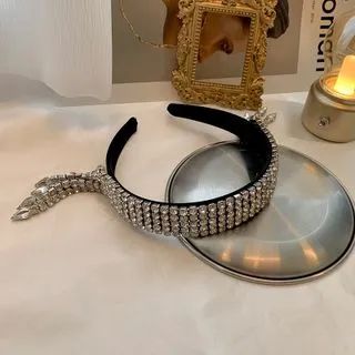Rhinestone Headband 1 Pc - Silver - One Size | YesStyle Global