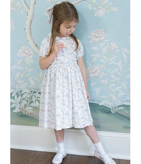 x Born on Fifth Little Girl's 2T-6X Short Sleeve A-Line Pink Floral Dress | Dillards