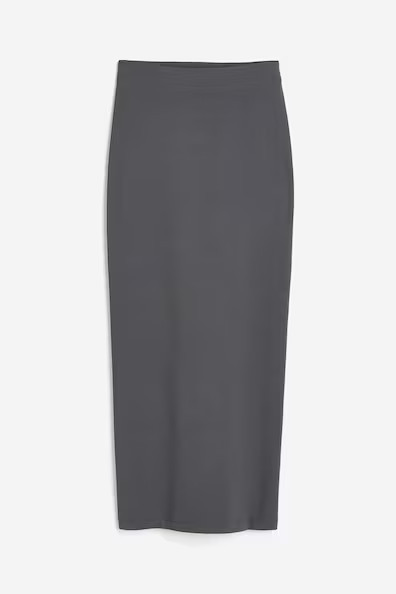 H & M - Microfiber Maxi Skirt - Gray | H&M (US + CA)