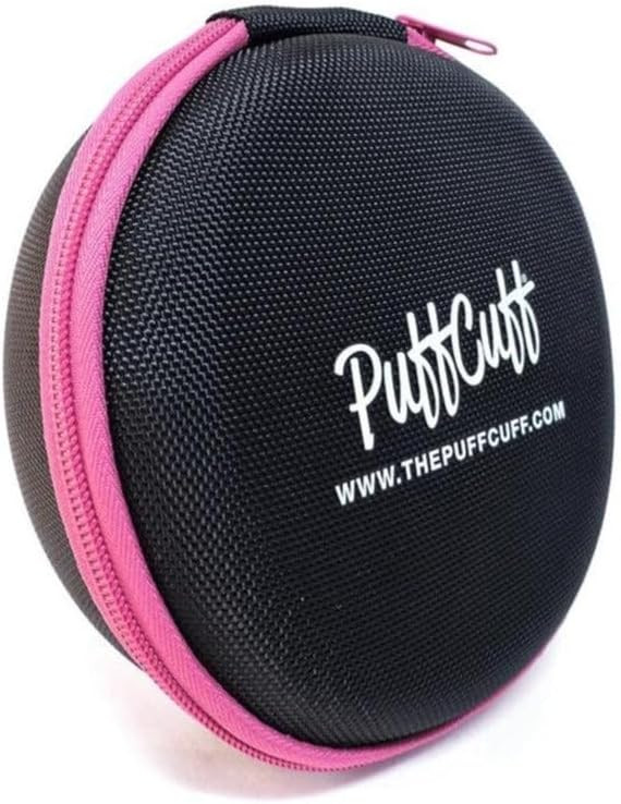 PuffCuff Round Hardcover Carry Case, Hair Clamp Storage & Protector, Black, 1 Piece, 5.25 x 2 x 5... | Amazon (US)