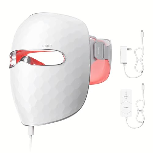 Ulike ReGlow LED Face Mask, Red Light Therapy Mask, Wrinkle Reduction, 4 Modes with Red, Blue, Yellow & Infrared Lights for Brightening & Acne Treatment, Eye-Protection, Skin Care Gifts | Amazon (UK)