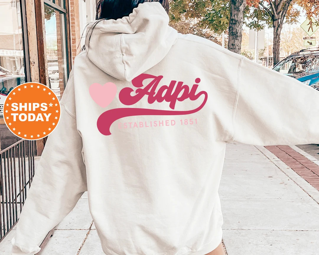 Alpha Delta Pi Heart Haven Sorority Sweatshirt  ADPI Crewneck - Etsy | Etsy (US)