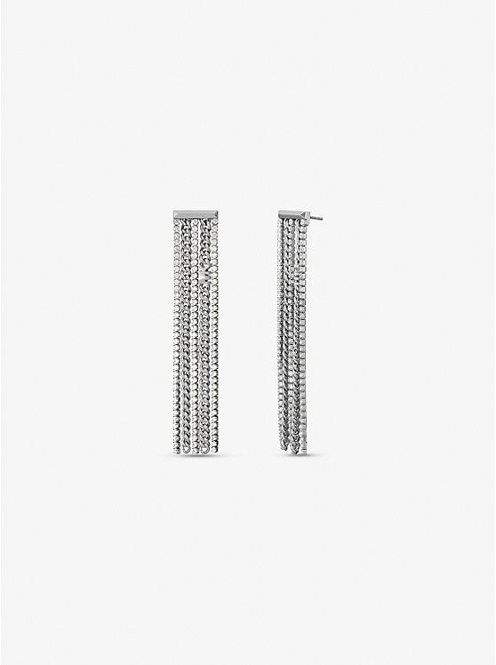 Precious Metal-Plated Brass Pavé Chain Drop Earrings | Michael Kors | Michael Kors US