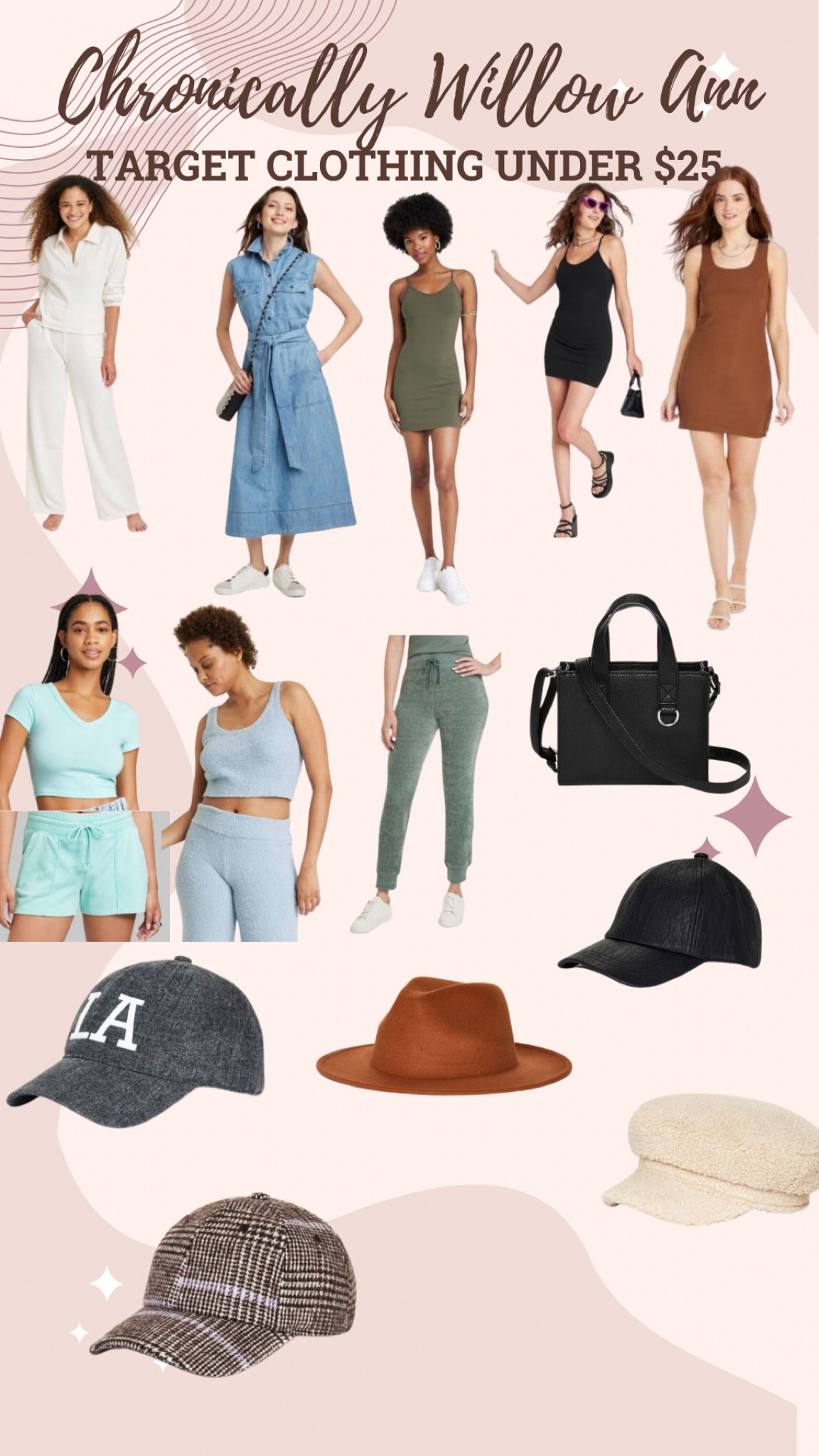 Super cute and comfortable clothing for summer to fall looks all under $25! Such cute accessories and bags. I love the mixed material look and the Jean dress it’s so cute! Perfect for moms day out, date nights, movie nights in or running errands!

#LTKunder50 #LTKstyletip #LTKSeasonal